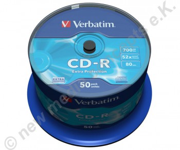 50 Verbatim CD-R Extra Protection 700 MB Cakebox