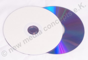100 NMC DVD+R  Rohlinge 4,7 GB 8x Weiß inkjet Bedruckbar