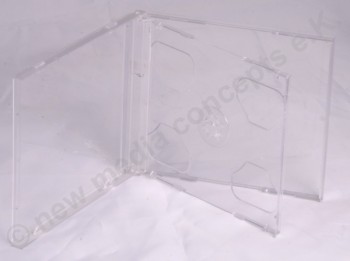 1 Doppel Jewel-Box für zwei CD oder DVD 120mm, Tray Schwarz