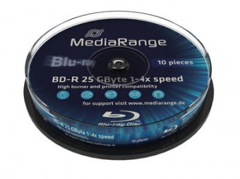 Blu-Ray 10 MR Rohlinge , Disc BD-R 25GB 4x (HTL) in Cakebox