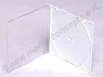 Slimcase 200, 5,2 mm für eine CD und DVD 120mm, Tray weiss