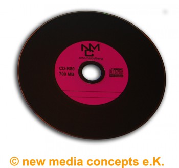 Vinyl CD-R Carbon Lila, 1 Stück ,700 MB zum archivieren, Dye schwarz