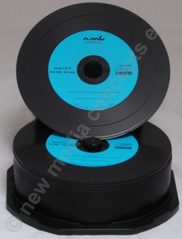 Vinyl CD Rohlinge Blau Carbon 25 Stück,700 MB zum archivieren