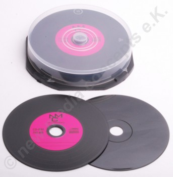 Vinyl CD-R Carbon, 10 Stück ,700 MB zum archivieren, Dye schwarz