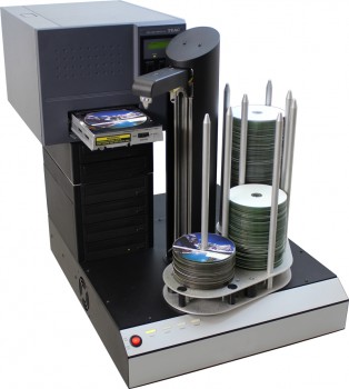 Vollautomatischer 4 CD / DVD  Kopierroboter inkl. TEAC P-55C Drucker Thermodrucker