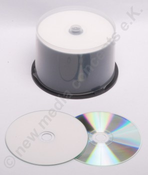 CD-R 80min/700 MB 52x weiß printable, vollflächig NMC 50 Stück