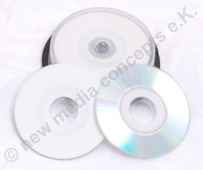 25 Stück Silber Blank Unbedruckt in Mini-CD Hüllen aus Papier mit Folienfenster 8cm Mini CD-R Rohlinge 22min/200MB Silber Blank 