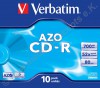 10 Verbatim CD-R AZO Crystal Surface 700 MB Jewelcase