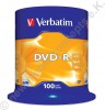 100 Verbatim DVD-R 16x Speed 4,7GB DVD-Rohlinge Matt Silver