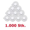 1.000 Kunststoff Klebepunkte für CDs / DVDs<br>in WEISS