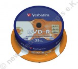 25 Verbatim DVD-R Archivierungs GOLD 4.7GB 8X Photo printable Oberfläche Hard Coat