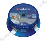 Blu-Ray 25 Verbatim Rohlinge BD-R SL LTH 25GB* 6x Wide Inkjet Printable Cakebox