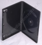 50 DVD-Boxen schwarz für 1 CD oder DVD mit Booklethalterung