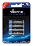 1 MediaRange Premium Alkaline Batterie AAA|LR03 1.5V<br>4er Pack
