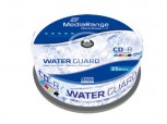CD-R Waterguard Wasserfest hochglänzend CD-R 52x 700MB/80min Inkjet Vollflächig bedruckbar 25 Stück