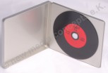 1 CD / DVD Metallbox Silberfarb. zum aufklappen mit Schanieren