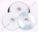 Mini-CD-R 10 Stück, 80 mm, 200 MB, printable weiß, in Cakebox, A-Qualität