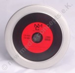 1 CD / DVD Metallbox rund Silberfarben mit Sichtfenster im Deckel