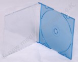 1 Slimcase Jewelbox 5,2 mm für eine CD und DVD 120mm, Tray frosted blau