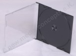 200 Slimcase Jewelbox 5,2 mm für eine CD und DVD 120mm, Tray schwarz