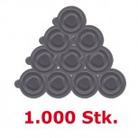 1.000 Kunststoff Klebepunkte für CDs / DVDs<br>in SCHWARZ