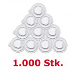 1.000 Kunststoff Klebepunkte für CDs / DVDs<br>in WEISS